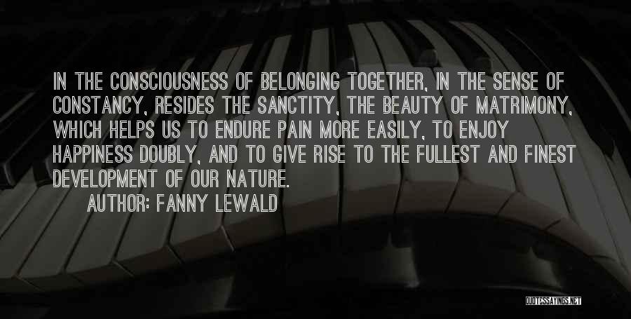 No Sense Of Belonging Quotes By Fanny Lewald