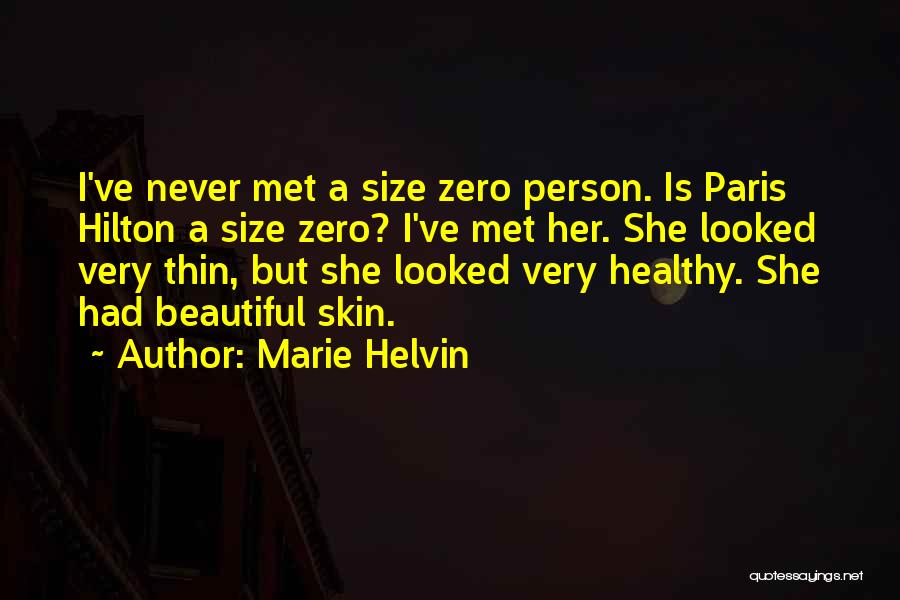 No Size Zero Quotes By Marie Helvin