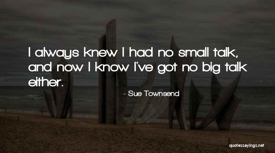 No Small Talk Quotes By Sue Townsend