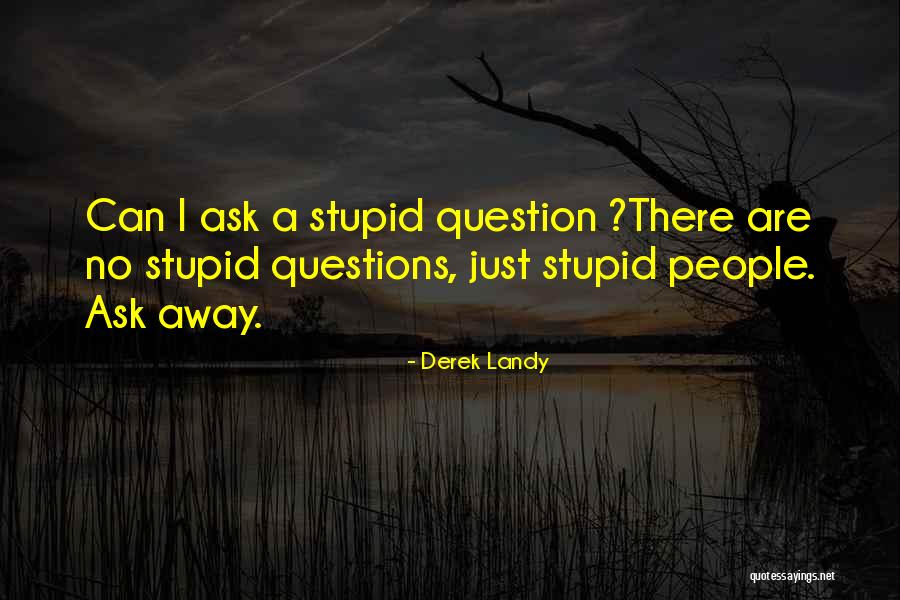 No Stupid Questions Quotes By Derek Landy No Stupid Questions Quotes By Derek Landy