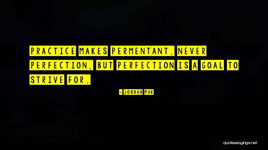 No Such Thing As Perfection Quotes By Jordan Mak