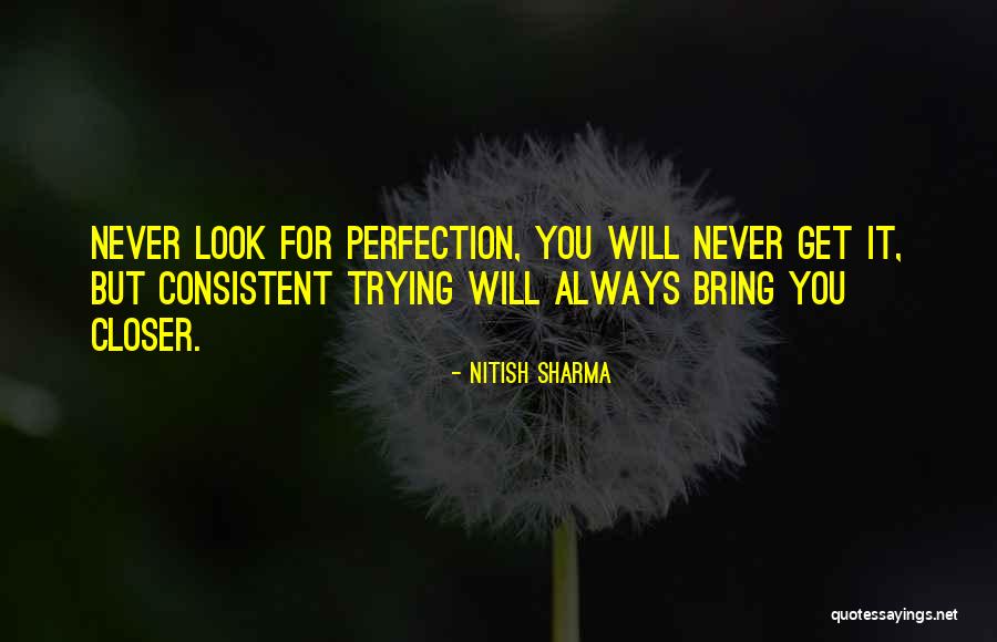 No Such Thing As Perfection Quotes By Nitish Sharma