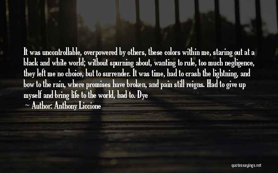 No Time To Give Up Quotes By Anthony Liccione