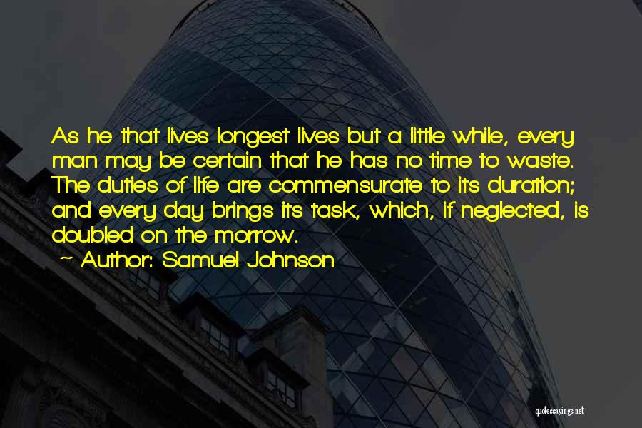 No Time Waste Quotes By Samuel Johnson