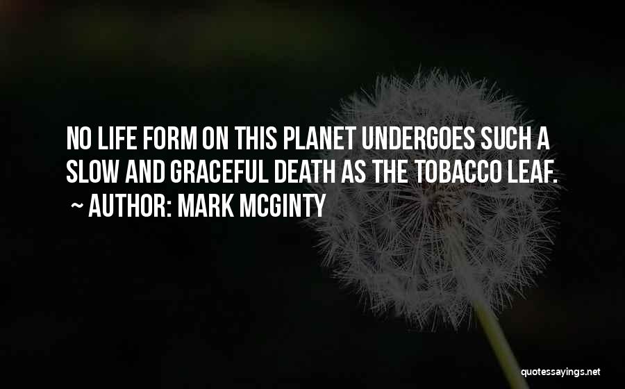 No Tobacco Quotes By Mark McGinty