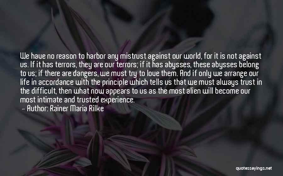 No Trust In Love Quotes By Rainer Maria Rilke