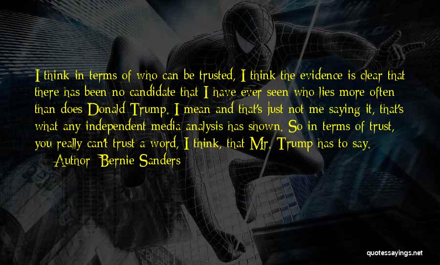 No Trust Quotes By Bernie Sanders
