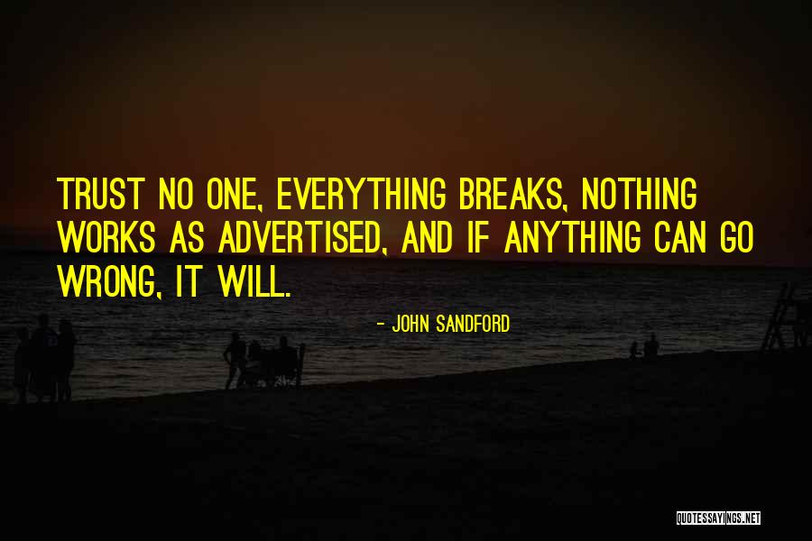 No Trust Quotes By John Sandford