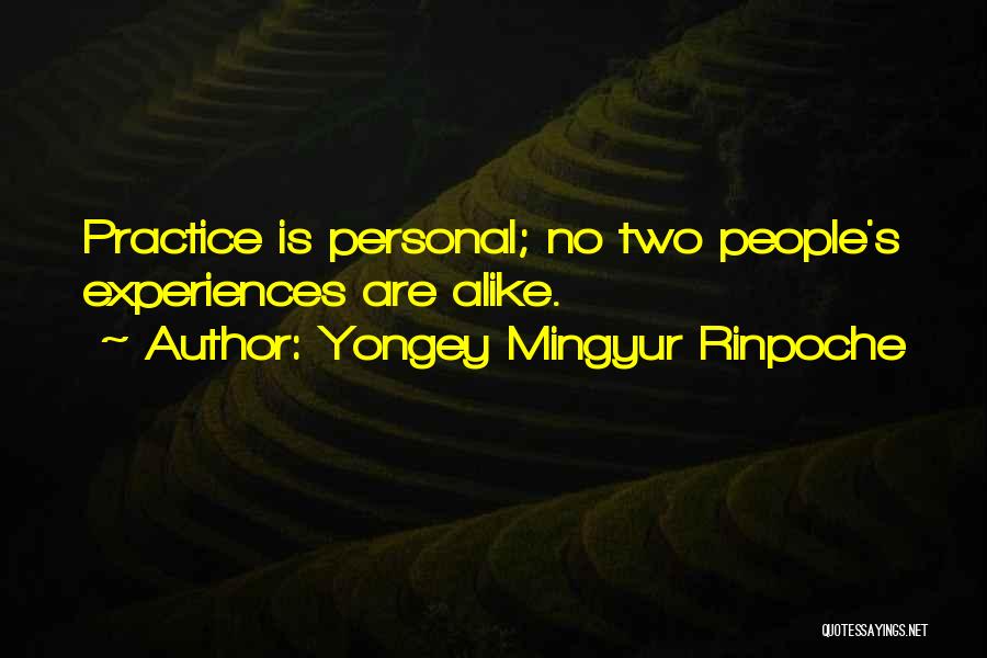 No Two Alike Quotes By Yongey Mingyur Rinpoche