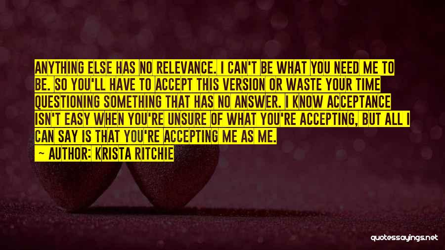 No Waste Of Time Quotes By Krista Ritchie