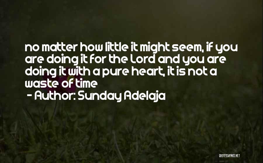 No Waste Of Time Quotes By Sunday Adelaja