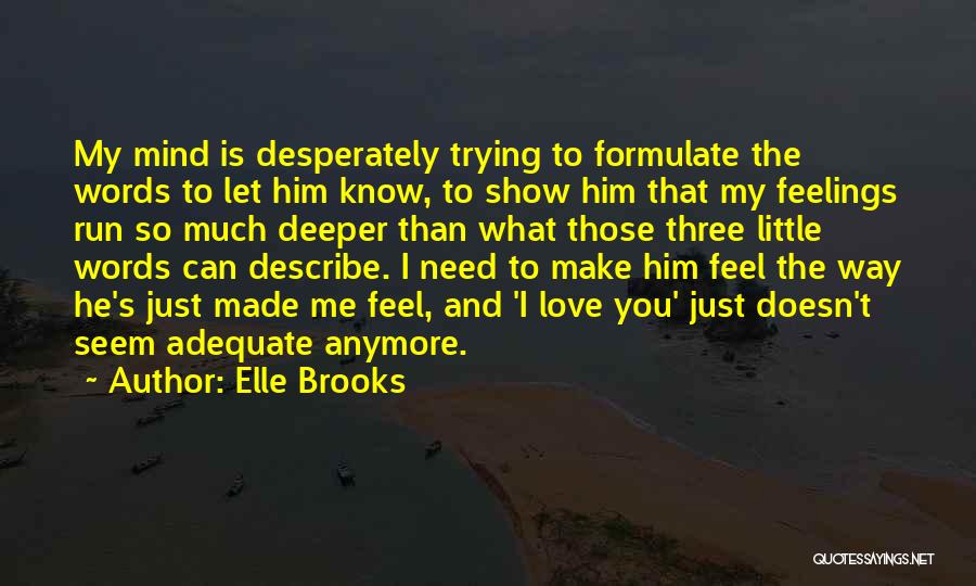 No Words Can Describe My Love For You Quotes By Elle Brooks