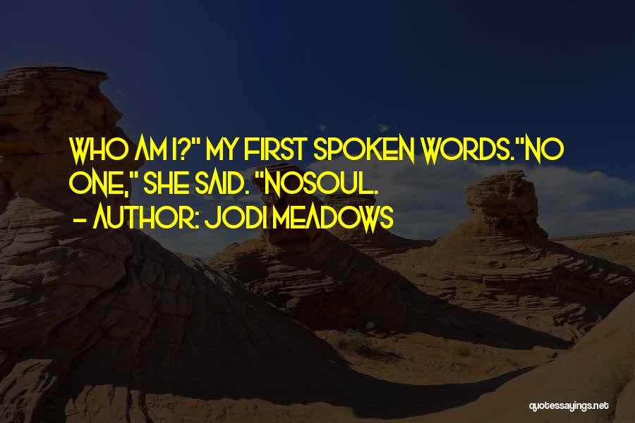 No Words Spoken Quotes By Jodi Meadows