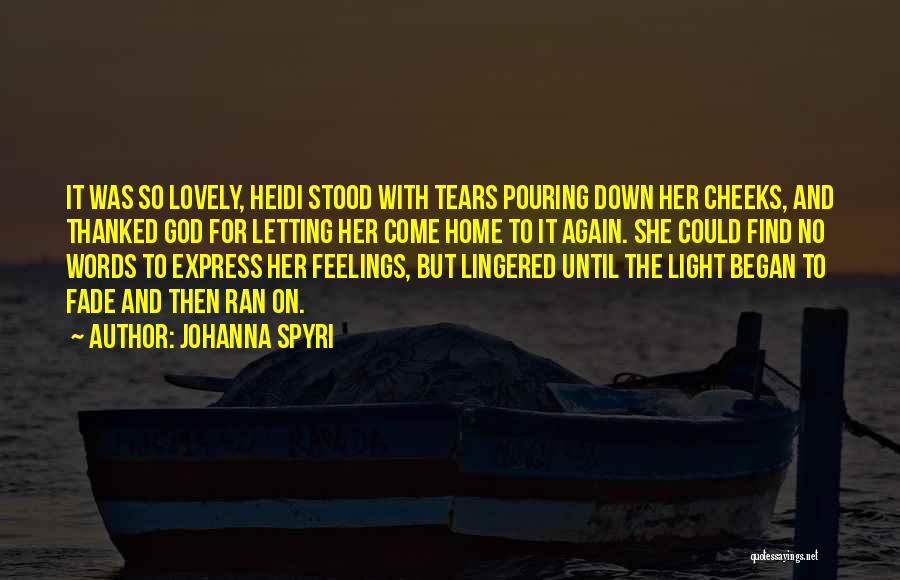 No Words To Express My Feelings Quotes By Johanna Spyri
