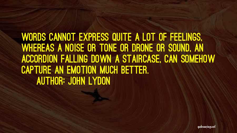 No Words To Express My Feelings Quotes By John Lydon