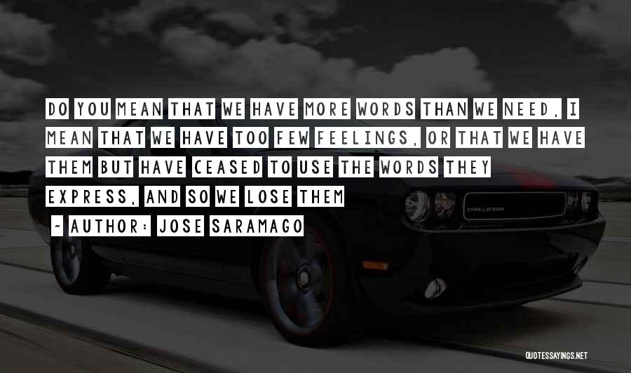 No Words To Express My Feelings Quotes By Jose Saramago