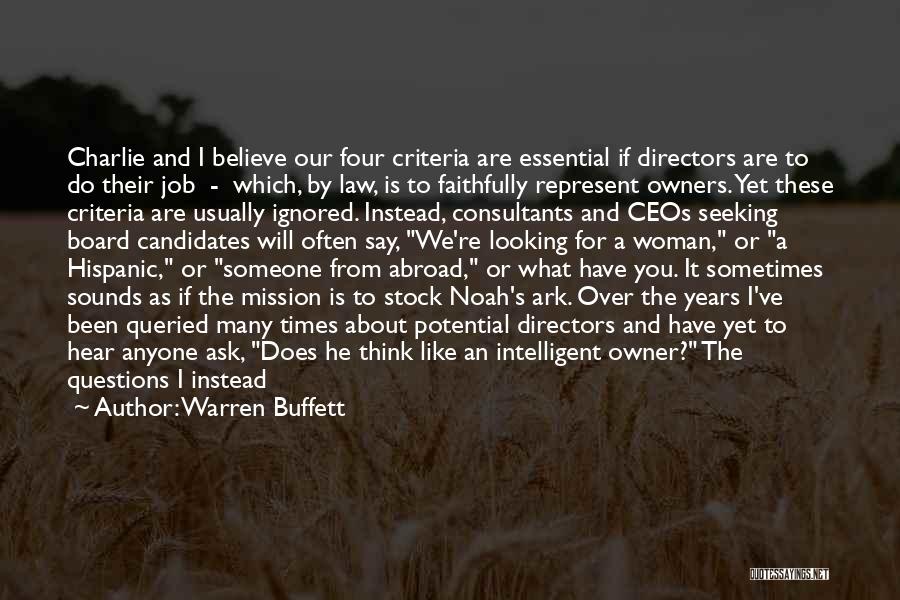 Noah And The Ark Quotes By Warren Buffett