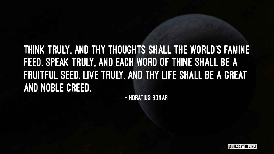 Noble Thoughts Quotes By Horatius Bonar Noble Thoughts Quotes By Horatius Bonar