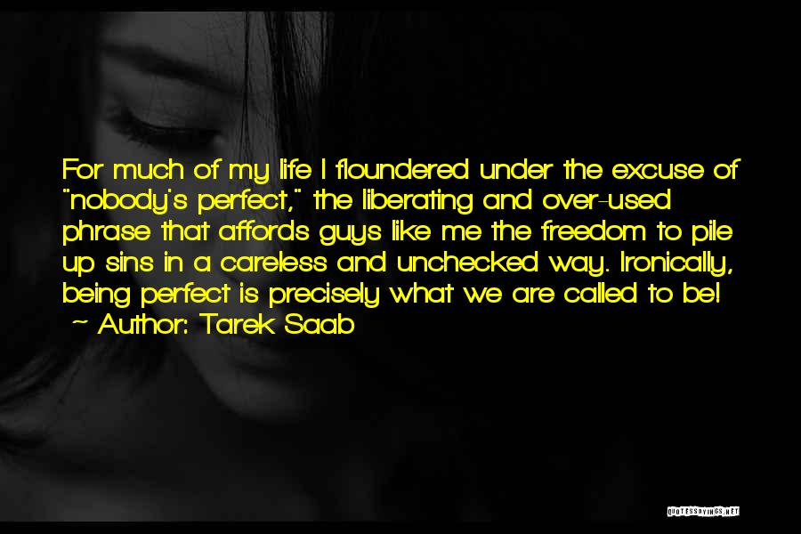 Nobody Being Perfect Quotes By Tarek Saab