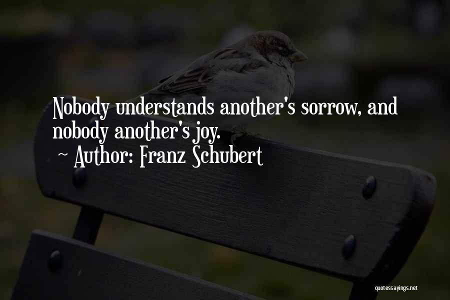 Nobody Can Understands Me Quotes By Franz Schubert
