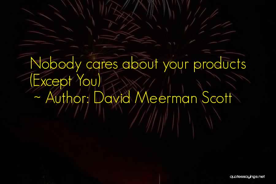 Nobody Cares Unless Quotes By David Meerman Scott