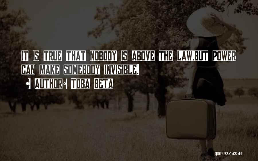 Nobody Is Above The Law Quotes By Toba Beta