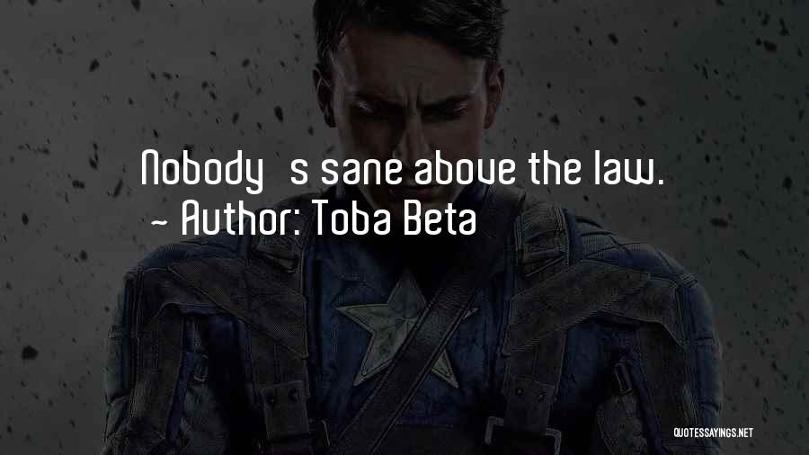 Nobody Is Above The Law Quotes By Toba Beta