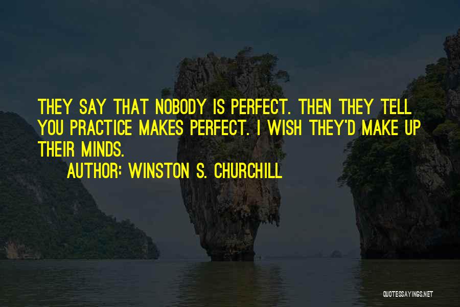 Nobody Is Perfect I'm Nobody Quotes By Winston S. Churchill