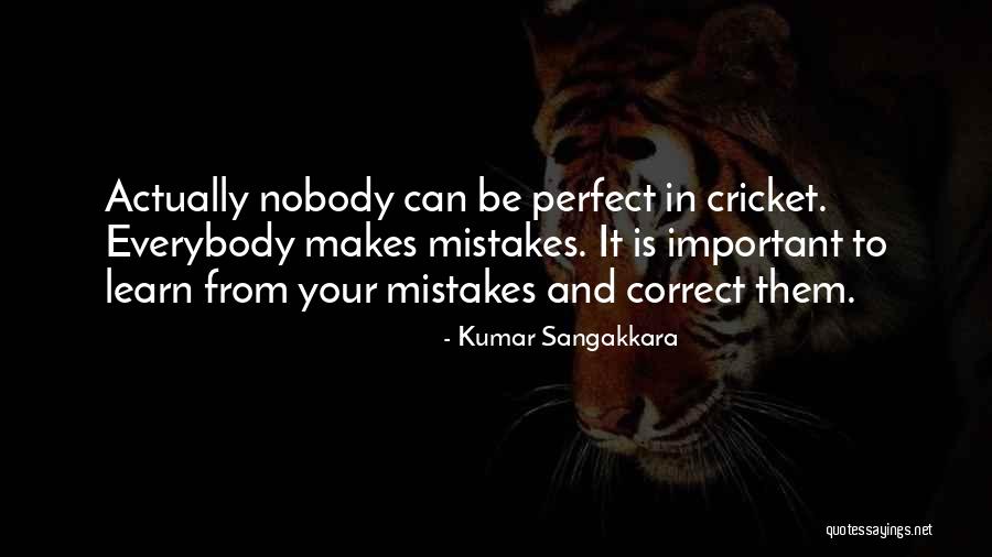 Nobody Is Perfect Quotes By Kumar Sangakkara Nobody Is Perfect Quotes By Kumar Sangakkara