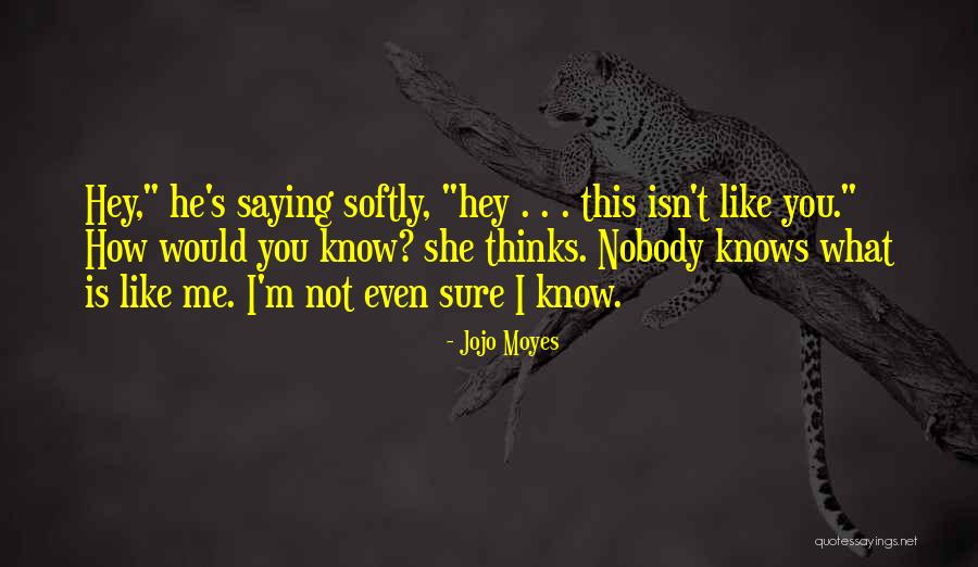 Nobody Know Me Quotes By Jojo Moyes Nobody Know Me Quotes By Jojo Moyes