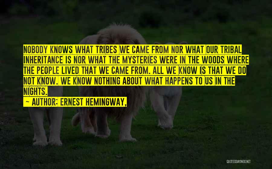 Nobody Knows About Me Quotes By Ernest Hemingway,