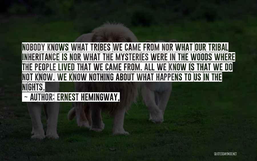 Nobody Knows About Us Quotes By Ernest Hemingway,