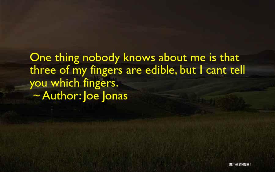 Nobody Knows But Me Quotes By Joe Jonas