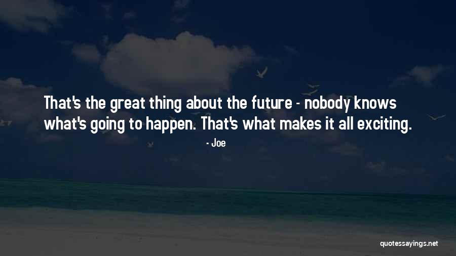 Nobody Knows Future Quotes By Joe