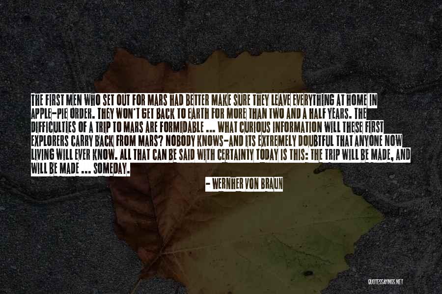 Nobody Knows Future Quotes By Wernher Von Braun Nobody Knows Future Quotes By Wernher Von Braun