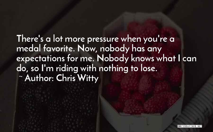 Nobody Knows Me Quotes By Chris Witty