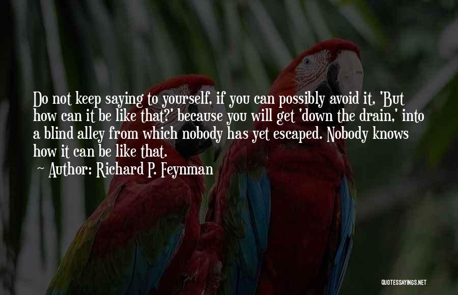 Nobody Knows You Like I Do Quotes By Richard P. Feynman