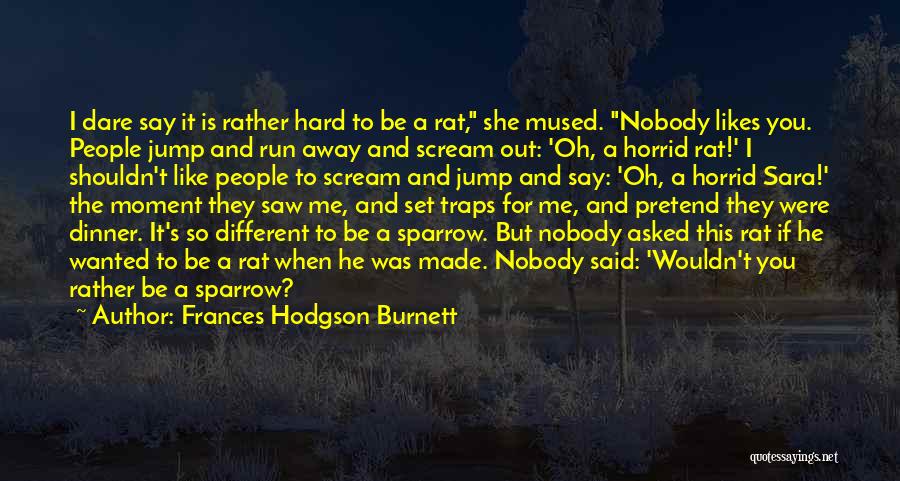 Nobody Likes A Rat Quotes By Frances Hodgson Burnett