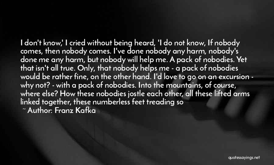 Nobody To Love Me Quotes By Franz Kafka