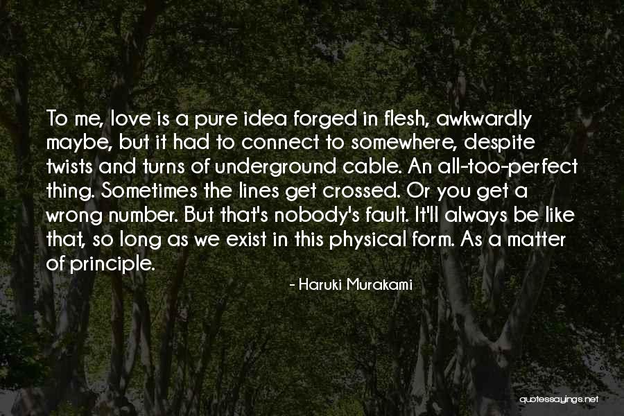 Nobody's Perfect But You're Perfect For Me Quotes By Haruki Murakami