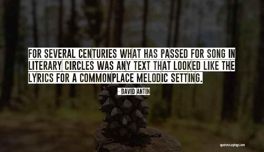 Noe Letto Quotes By David Antin