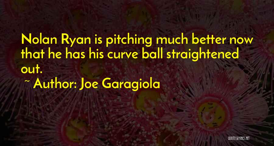 Nolan Ryan Pitching Quotes By Joe Garagiola