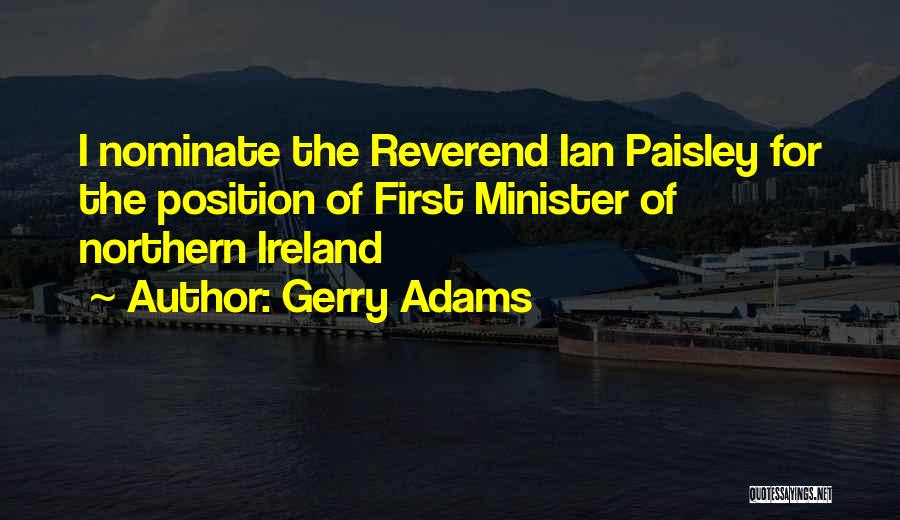 Nominate Quotes By Gerry Adams