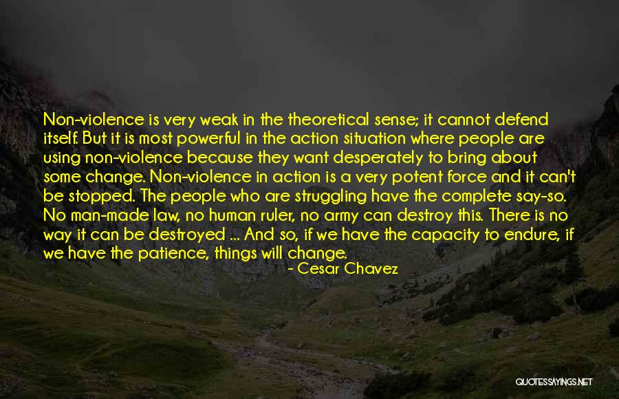 Non Action Quotes By Cesar Chavez