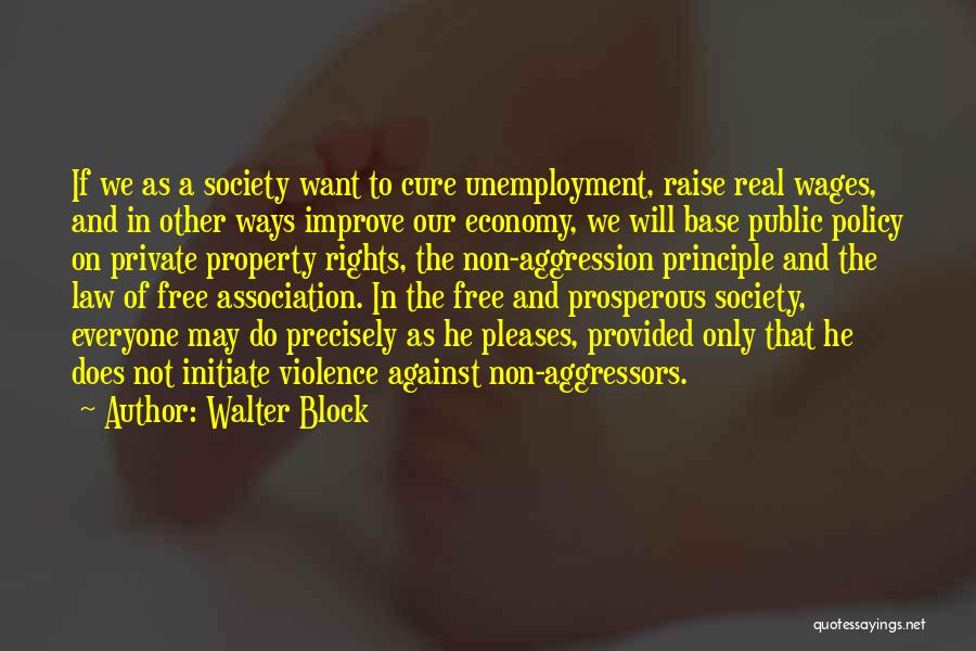 Non Aggression Quotes By Walter Block