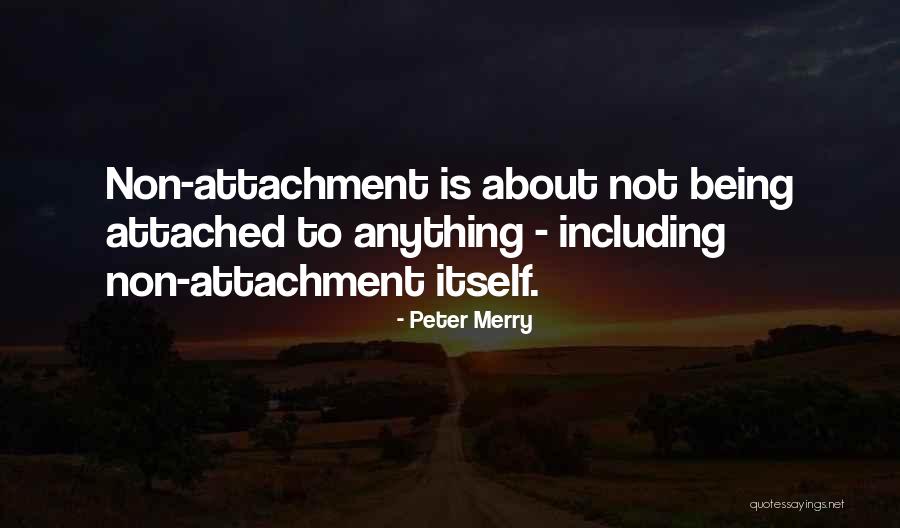 Non Attachment Quotes By Peter Merry