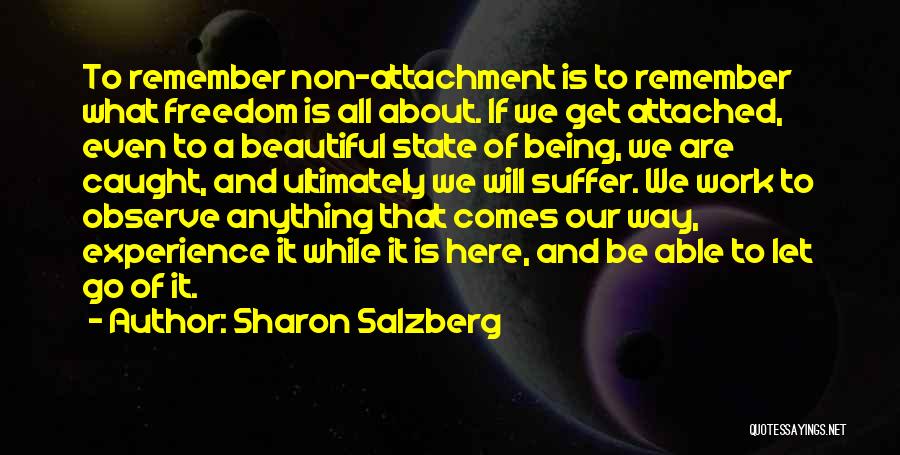 Non Attachment Quotes By Sharon Salzberg