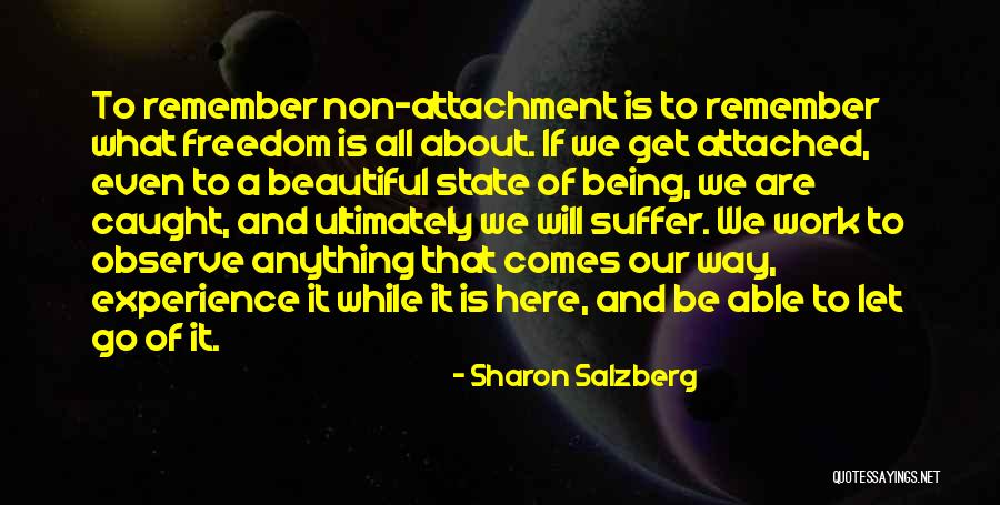 Non Attachment Quotes By Sharon Salzberg