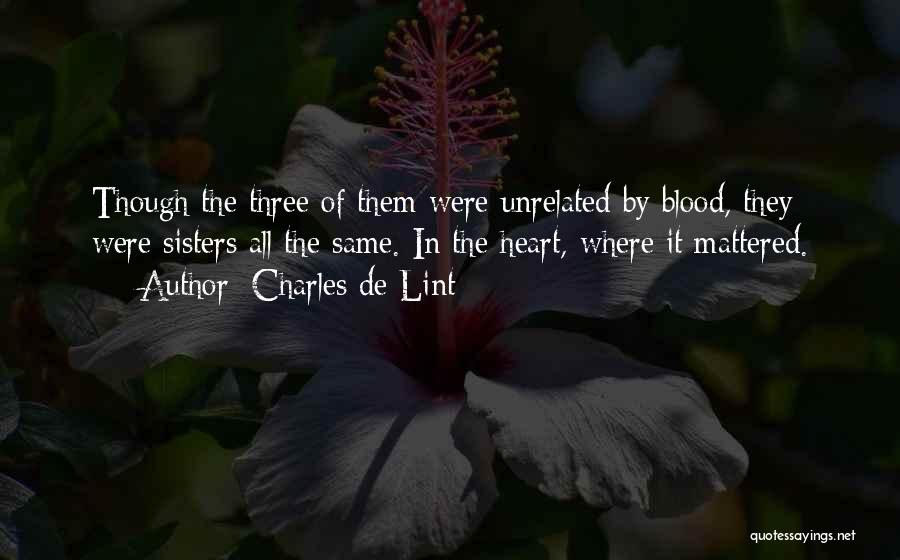 Non Blood Sisters Quotes By Charles De Lint