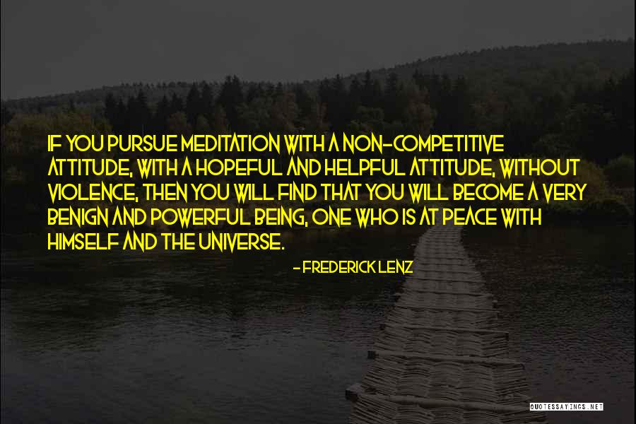 Non Competitive Quotes By Frederick Lenz